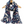 Load image into Gallery viewer, Navy scarf with various hearts