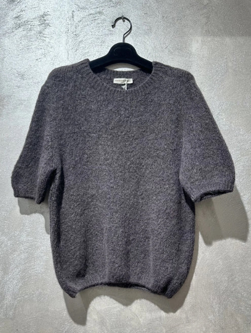Short Sleeved Alpaca Sweater