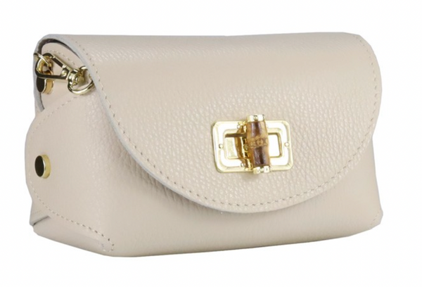 Cream leather bag