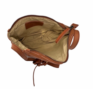 Soft Italian leather bag with crossbody strap
