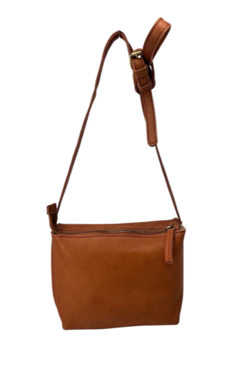 Soft Italian leather bag with crossbody strap