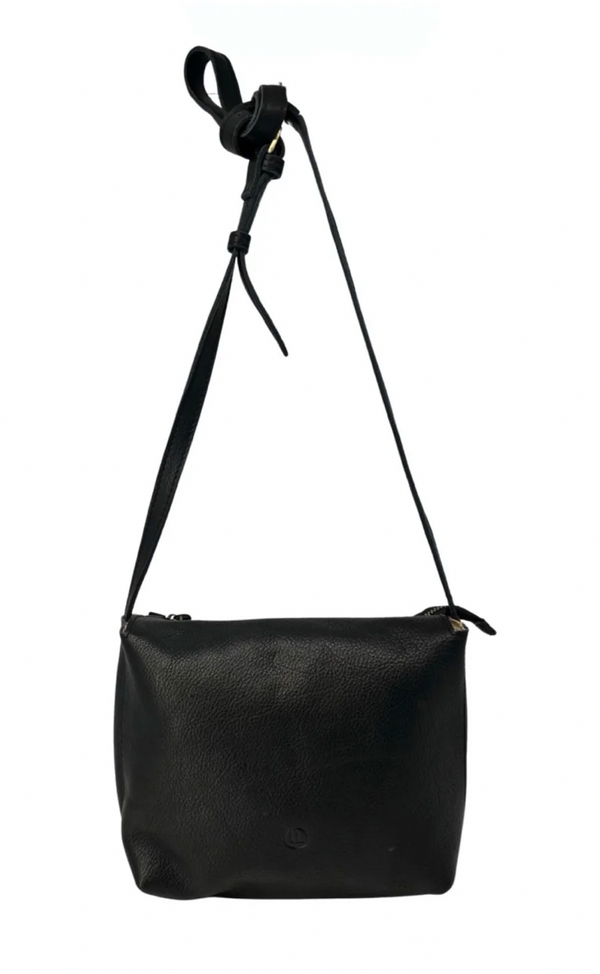 Soft Italian leather bag with crossbody strap