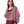 Load image into Gallery viewer, Woman wearing a maroon and pink striped sweater with an embroidered sleeve details on a white background
