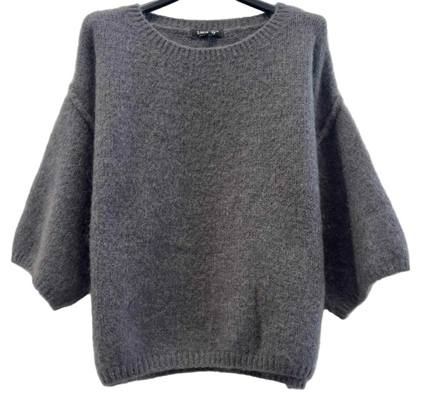Short Sleeved Mohair Sweater