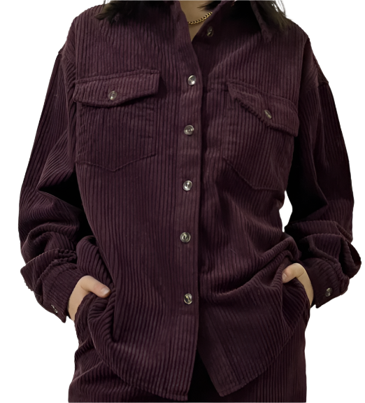 Burgundy Corduroy Shirt