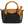 Load image into Gallery viewer, ITALIAN LEATHER Small Two-Tone Tote Bag BLACK