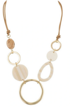 Short Chain Link & Resin Necklace