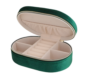 Oval Velvet Jewellery Box
