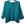 Load image into Gallery viewer, Teal cardigan on a hanger against a white brick wall