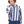 Load image into Gallery viewer, Woman wearing a blue and white striped shirt with rolled-up sleeves against a beige background