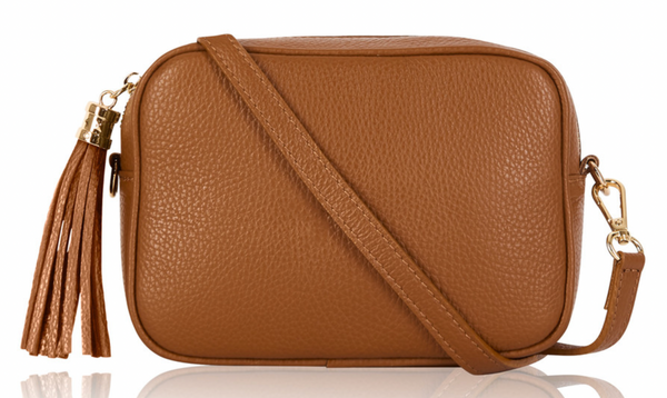 Italian leather tassel bag