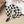 Load image into Gallery viewer, Magnetic Scarf Bead, Black and White Polka Dot Pattern
