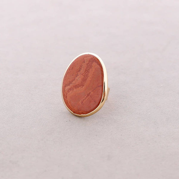 Irregular Stone Bronze Ring