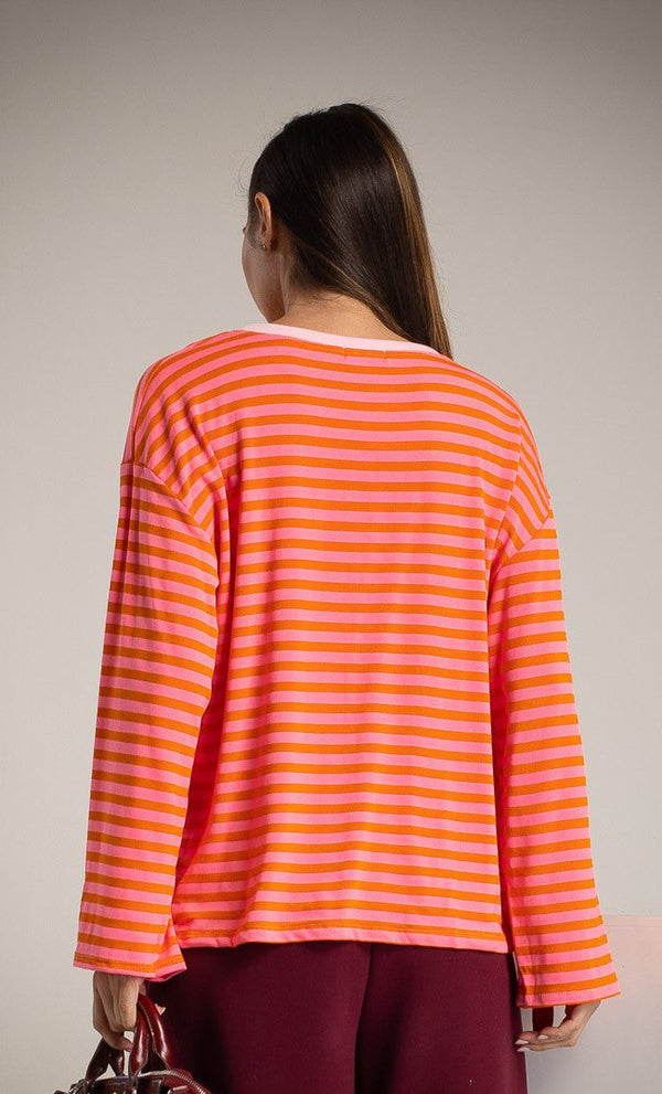 Orange Striped T-Shirt
