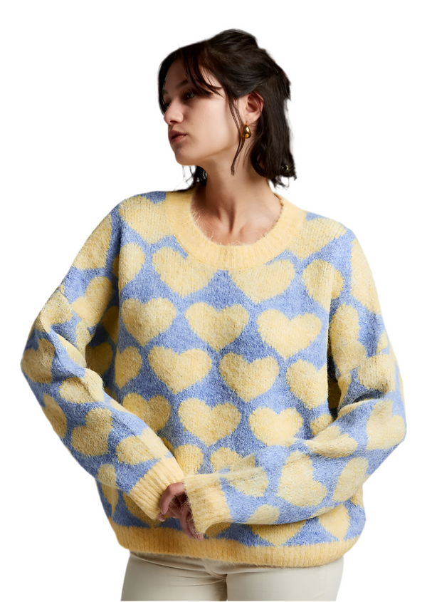 Yellow Hearts Sweater