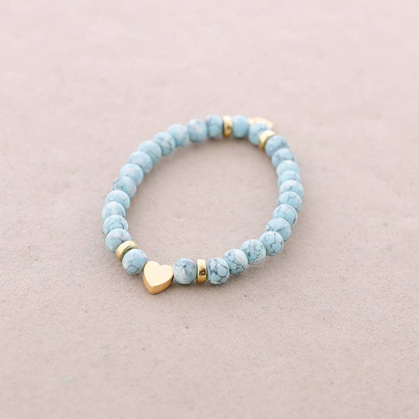 Elastic Heart Ball Bracelet