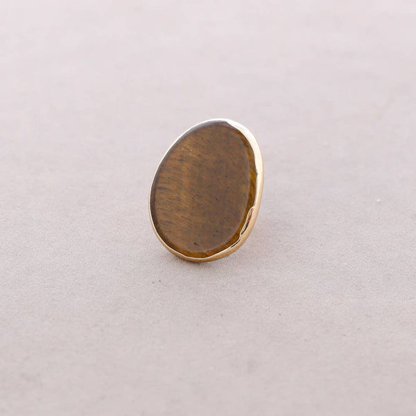 Irregular Stone Bronze Ring