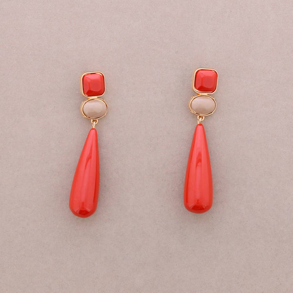 Resin Drop Pendant Earrings