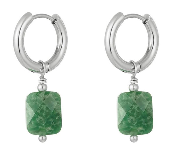 Green Stone Silver