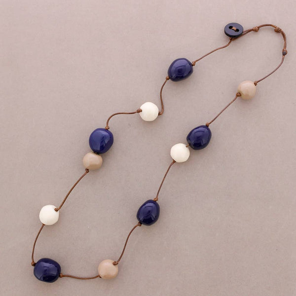 Long Necklace with Resin Bead Balls