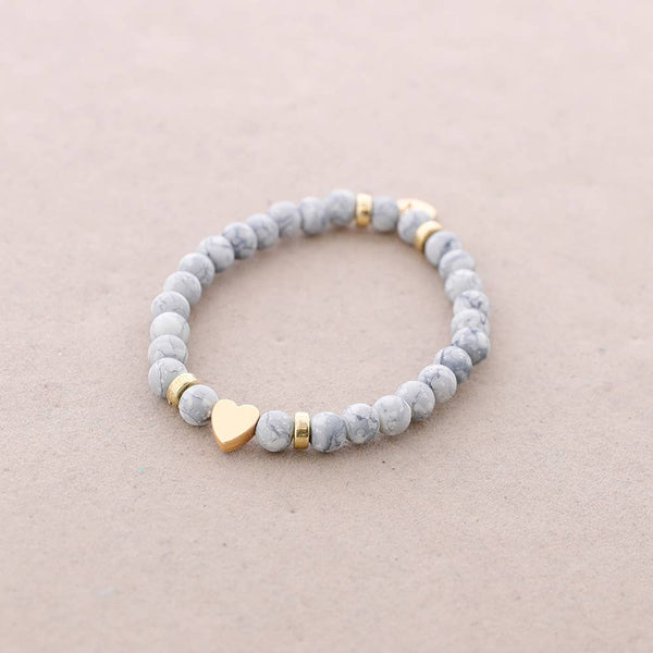 Elastic Heart Ball Bracelet