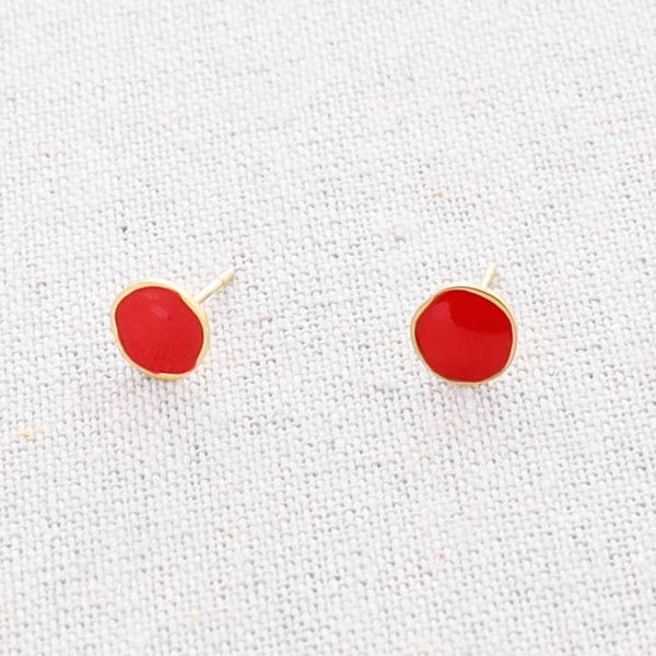 Pressure Steel Enamel Earrings