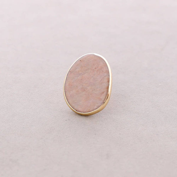 Irregular Stone Bronze Ring