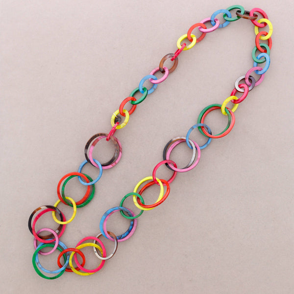 Long Resin Link Necklace