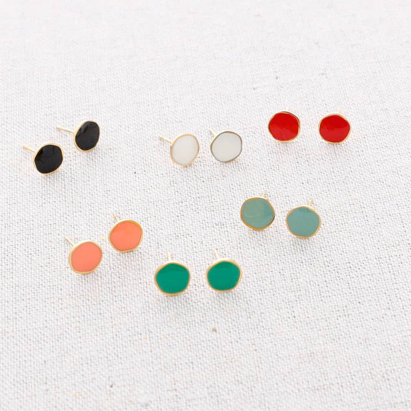 Pressure Steel Enamel Earrings