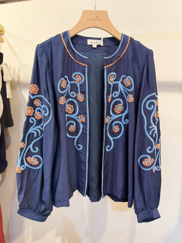 Penny Navy Floral Jacket