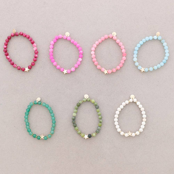6Mm Stone Elastic Bracelet