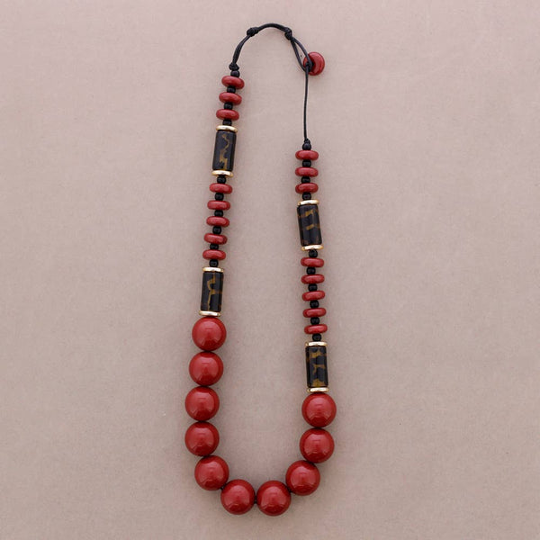 Long Resin Bead Necklace