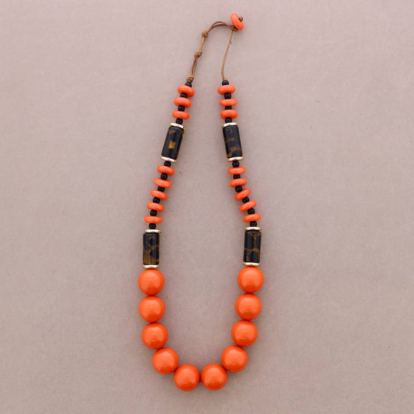 Long Resin Bead Necklace
