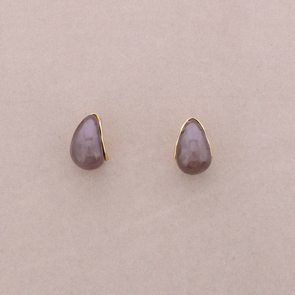 Steel Resin Drop Earrings