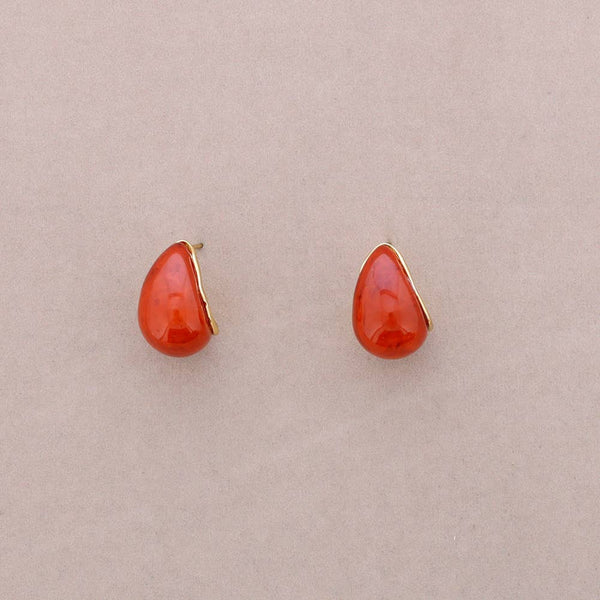 Steel Resin Drop Earrings