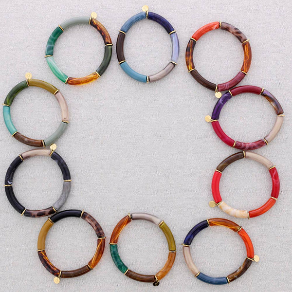 Resin Steel Tubes Bracelet