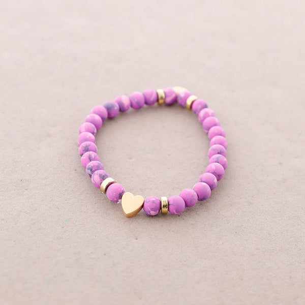 Elastic Heart Ball Bracelet
