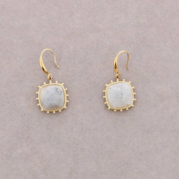 Bronze Stone Dangle Earrings