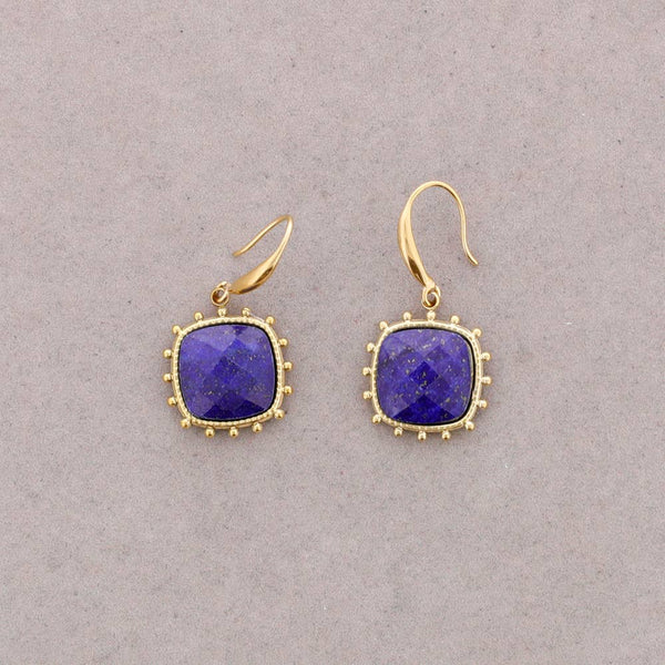Bronze Stone Dangle Earrings