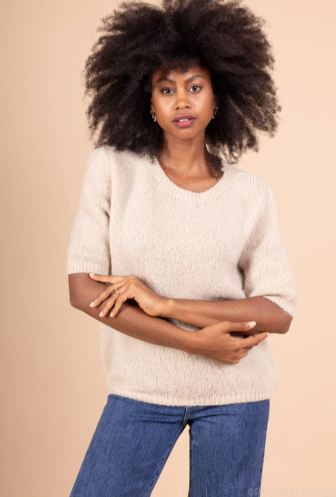 Short Sleeved Mohair Sweater