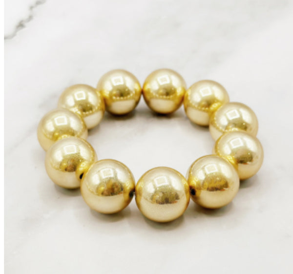 Gold ball bracelet