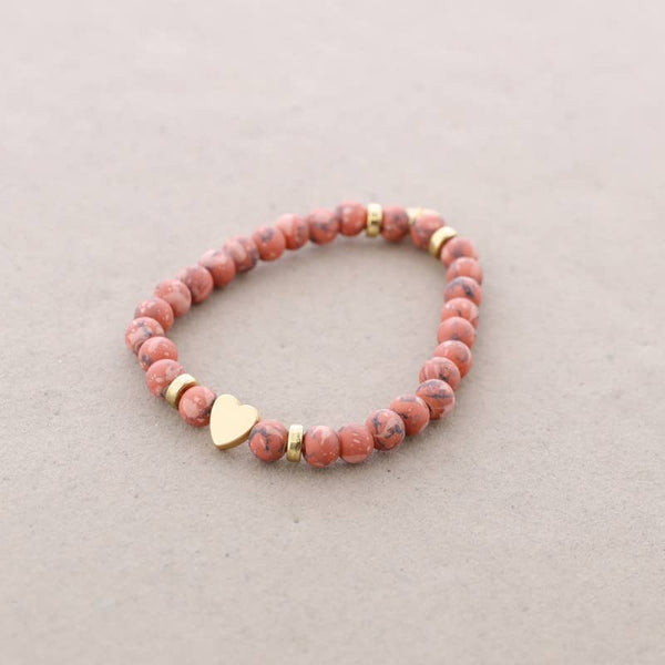 Elastic Heart Ball Bracelet