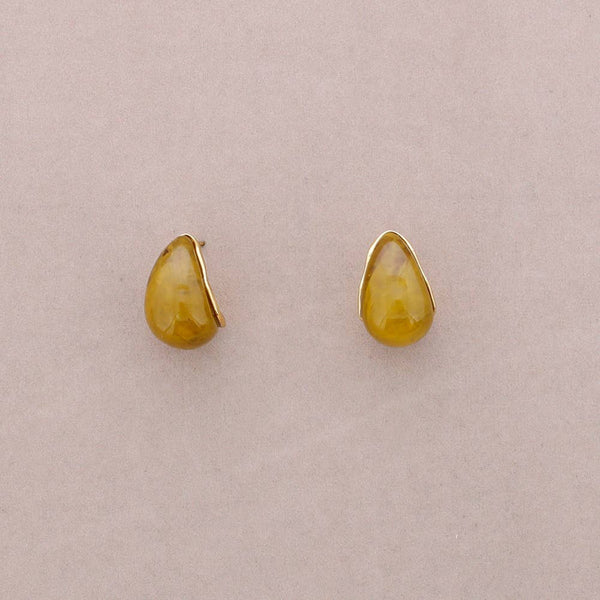 Steel Resin Drop Earrings