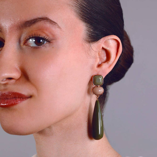 Resin Drop Pendant Earrings