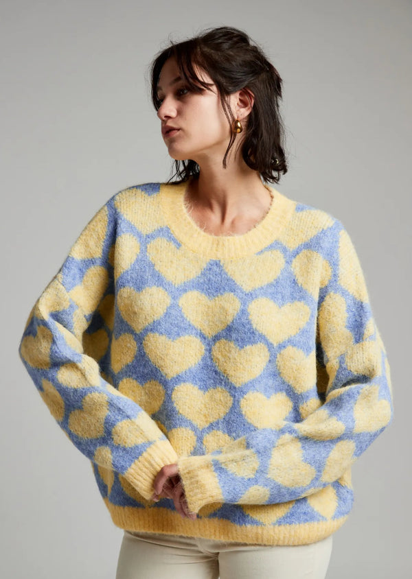 Yellow Hearts Sweater