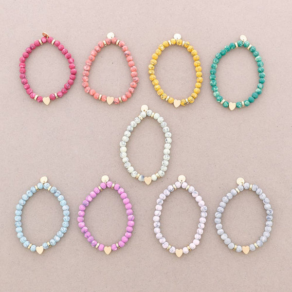 Elastic Heart Ball Bracelet