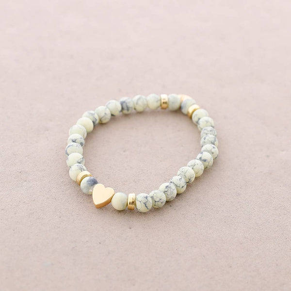 Elastic Heart Ball Bracelet