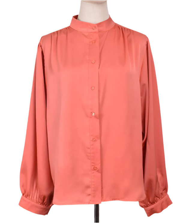 Orange Silk Blouse