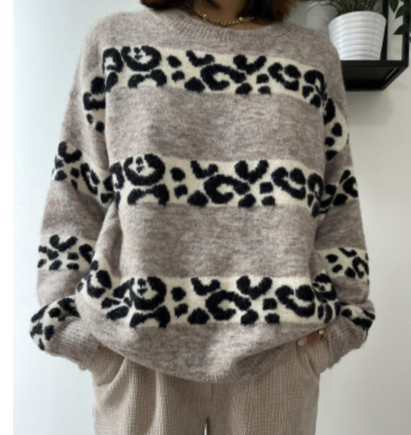 Leopard print sweater