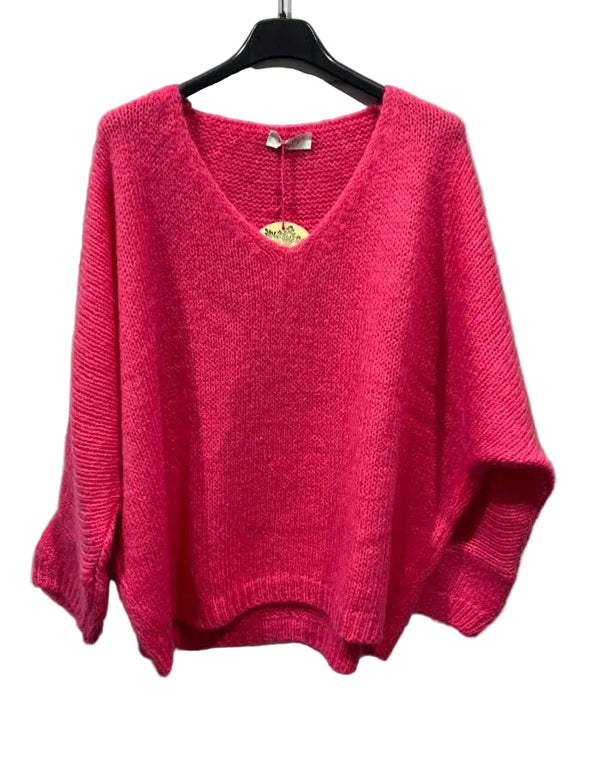 Pink mohair mix jumper sweater